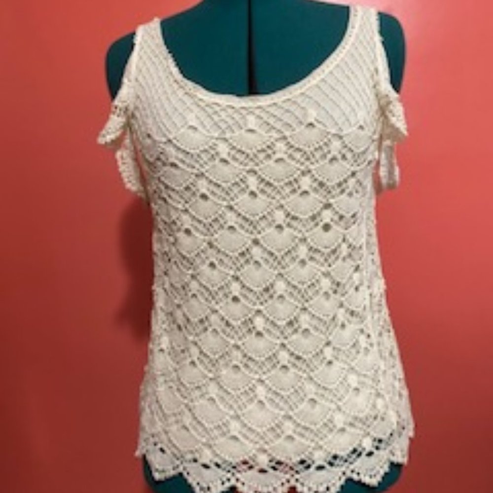 Crochet  sleeve off shoulder summer top